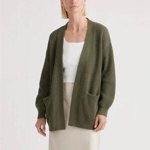 Quince 100% organic cotton oversized cardigan